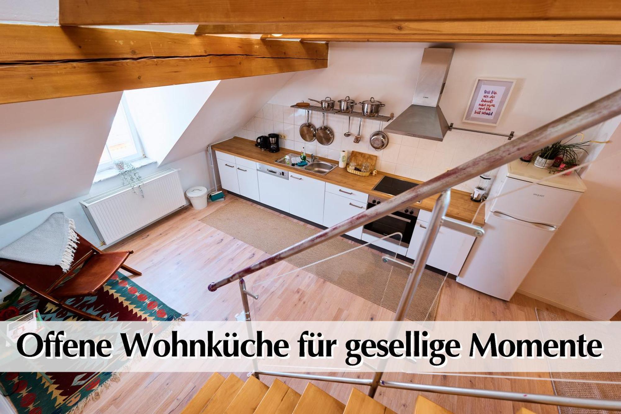 Helle 72Qm Maisonette Wohnung Im Herzen Erfurts Mit Kingsize Bett, Smart-Tv, Etc Exterior photo